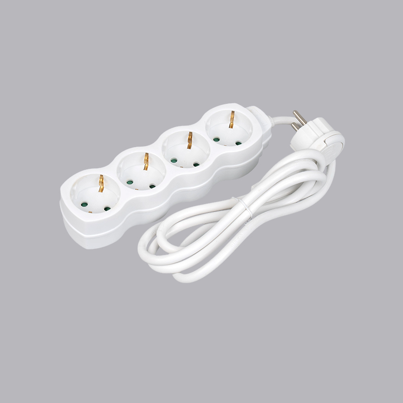LOG-04L รางปลั๊กไฟทรงมะระ 4 ทิศทาง ชนิดเยอรมัน พร้อมห่วงดึง Multi-Socket