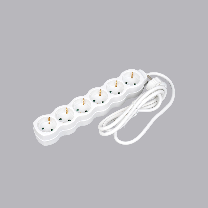 LOG-06L รางปลั๊กไฟทรงมะระชนิดเยอรมัน 6 ทิศทาง พร้อมแหวนดึง Multi-Socket
