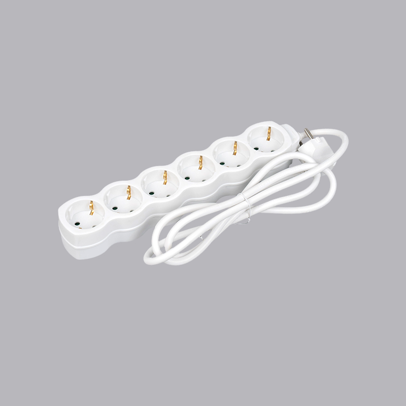 LOG-06 รางปลั๊กไฟทรงมะระ 6 ทาง Multi-Socket ชนิดเยอรมัน